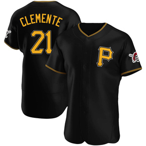 Men's Mitchell and Ness Roberto Clemente Pittsburgh Pirates Authentic Black  Throwback Jersey